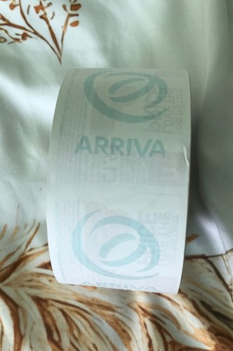 Arriva ticket roll with - ticket,